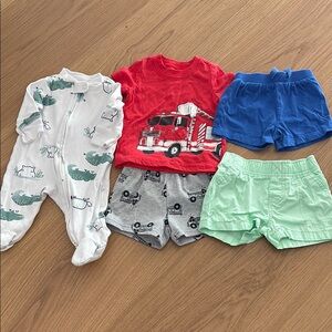 Kids 3 months Clothing bundle with Fire Truck Tee and Shorts